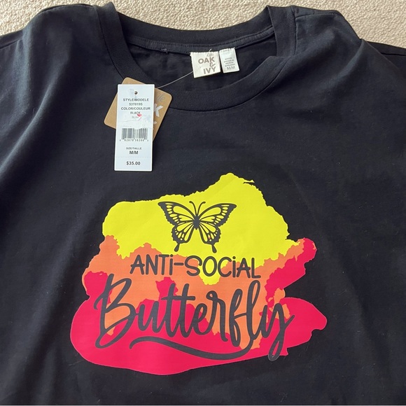 BN Black cotton hip length T shirt - Picture 3 of 3